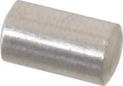 Value Collection - 5mm Diam x 8mm Pin Length 316 Stainless Steel Standard Dowel Pin - Bright Finish, 1 Rounded End - USA Tool & Supply