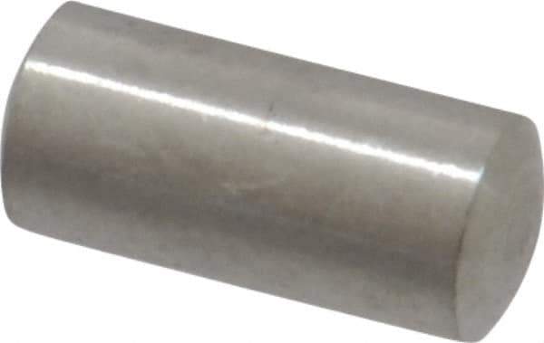 Value Collection - 5mm Diam x 10mm Pin Length 316 Stainless Steel Standard Dowel Pin - Bright Finish, 1 Rounded End - USA Tool & Supply