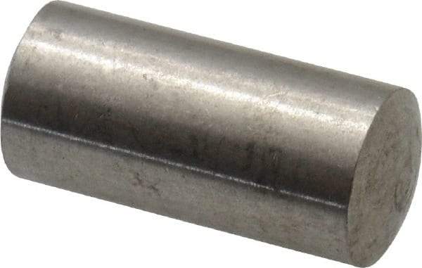 Value Collection - 6mm Diam x 12mm Pin Length 316 Stainless Steel Standard Dowel Pin - Bright Finish, 1 Rounded End - USA Tool & Supply