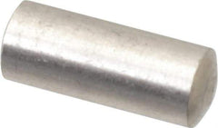 Value Collection - 6mm Diam x 14mm Pin Length 316 Stainless Steel Standard Dowel Pin - Bright Finish, 1 Rounded End - USA Tool & Supply