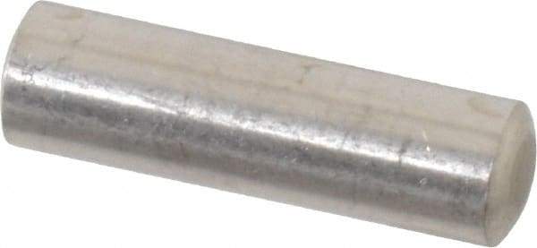 Value Collection - 6mm Diam x 20mm Pin Length 316 Stainless Steel Standard Dowel Pin - Bright Finish, 1 Rounded End - USA Tool & Supply