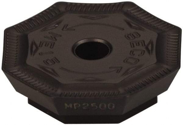 Seco - OFER070405 ME15 Grade MP2500 Carbide Milling Insert - TiCN/Al2O3 Finish, 0.18" Thick, 0.706" Inscribed Circle - USA Tool & Supply