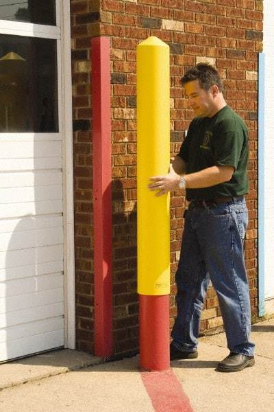 Eagle - 9-1/2" Wide x 9-1/2" Deep x 57" High, 8" Bollard Cover - Red, High Density Polyethylene, 8 Lb, Smooth Surface - USA Tool & Supply