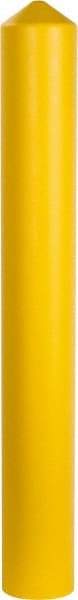 Eagle - 7-1/4" Wide x 7-1/4" Deep x 56" High, 6" Bollard Cover - Yellow, High Density Polyethylene, 6 Lb, Smooth Surface - USA Tool & Supply