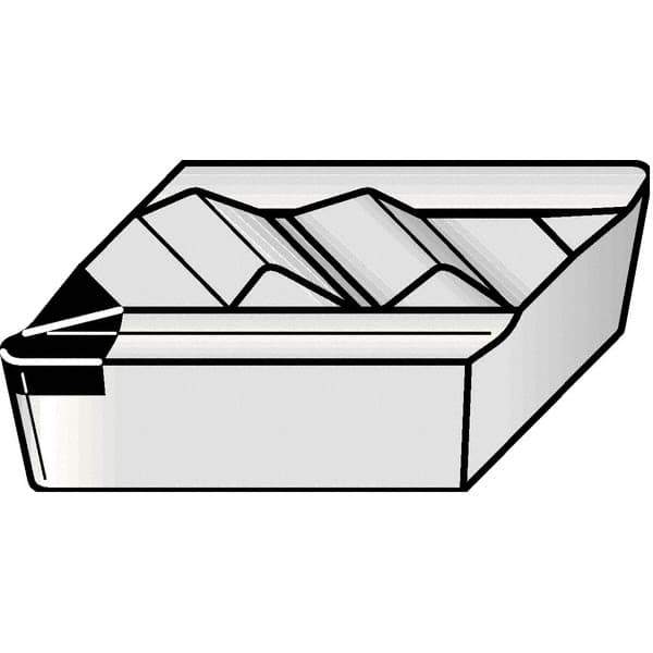 Kennametal - NPR508, KCU25 Grade Carbide Profiling Insert - AlTiN Finish, 55° Incl Angle, Parallelogram, 0.4566" Side Length, 1/8" Thick, 0.2mm Corner Radius - USA Tool & Supply