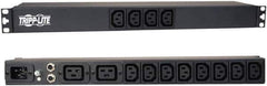 Tripp-Lite - 14 Outlets, 100/240 Volts, 20 Amps, 15' Cord, Power Outlet Strip - Rack Mount, C13/C19 NEMA Configuration, 19" Strip - USA Tool & Supply