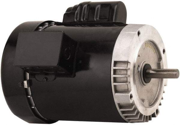 US Motors - 1-1/2 Max hp, 1,725 Max RPM, Single Cap Start-Cap Run Electric AC DC Motor - 115/208-230 V Input, Single Phase, 56C Frame, 5/8" Shaft Diam, C-Face Mount, TEFC Enclosure - USA Tool & Supply