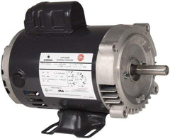 US Motors - 2 Max hp, 1,800 Max RPM, Cap Start-Cap Run Electric AC DC Motor - 115/208-230 V Input, Single Phase, 56HC Frame, 5/8" Shaft Diam, C-Face/Base Mount, ODP Enclosure - USA Tool & Supply