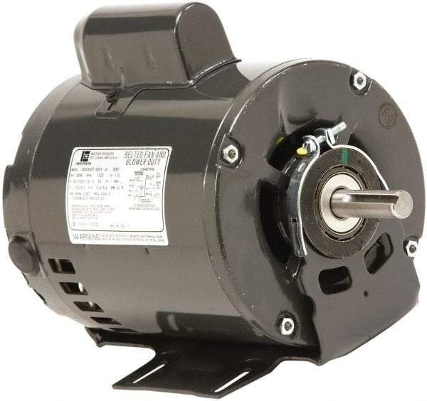 US Motors - 1 Max hp, 1,200 Max RPM, Cap Start-Cap Run Electric AC DC Motor - 115/208-230 V Input, Single Phase, 56H Frame, 5/8" Shaft Diam, Cradle Mount, ODP Enclosure - USA Tool & Supply