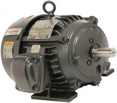 US Motors - 1/3 Max hp, 3,600 Max RPM, Single Cap Start Electric AC DC Motor - 115/208-230 V Input, Single Phase, 56 Frame, 5/8" Shaft Diam, Rigid Base Mount, TEFC Enclosure - USA Tool & Supply