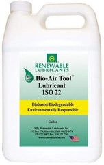 Renewable Lubricants - 1 Gal Bottle, ISO 22, Air Tool Oil - -40°F to 420°, 22.4 Viscosity (cSt) at 40°C, 4.9 Viscosity (cSt) at 100°C, Series Bio-Air - USA Tool & Supply