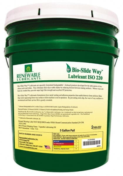 Way Oil: 5 gal Pail SAE 18, ISO 220, Food Grade