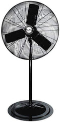 Air King - 24" Blade, 1/4 hp, 5,130 Max CFM, Single Phase Oscillating Pedestal Fan - 2.03/1.81/1.63 Amps, 120 Volts, 3 Speed - USA Tool & Supply