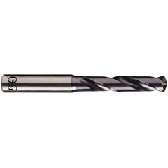 Screw Machine Length Drill Bit: 0.4843″ Dia, 140 °, Solid Carbide Coated, Right Hand Cut, Spiral Flute, Straight-Cylindrical Shank, Series HP253