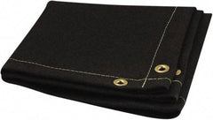 Steiner - 10' High x 8' Wide Coated Fiberglass Welding Blanket - Black, Grommet - USA Tool & Supply