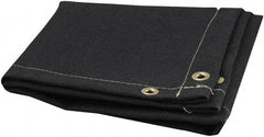 Steiner - 6' High x 6' Wide Coated Fiberglass Welding Blanket - Black, Grommet - USA Tool & Supply