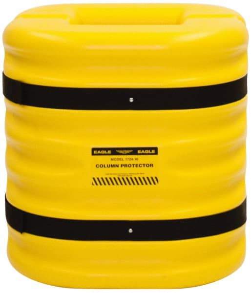 Eagle - 24" Wide x 24" Deep x 24" High, High Density Polyethylene Column Protector - Fits 8" Columns, Yellow - USA Tool & Supply