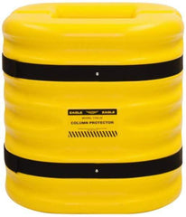 Eagle - 24" Wide x 24" Deep x 24" High, High Density Polyethylene Column Protector - Fits 10" Columns, Yellow - USA Tool & Supply