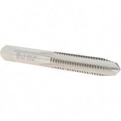 Union Butterfield - 5/16-18 UNC 2B/3B 4 Flute Bright Finish High Speed Steel Straight Flute Standard Hand Tap - Plug, Right Hand Thread, 2-23/32" OAL, 1-1/8" Thread Length, H3 Limit, Oversize - Exact Industrial Supply