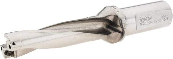 Iscar - 84mm Max Drill Depth, 4xD, 21mm Diam, Indexable Insert Drill - 2 Inserts, 25mm Shank Diam, Whistle Notch Shank - USA Tool & Supply