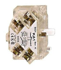 Square D - NO/NC, Multiple Amp Levels, Electrical Switch Contact Block - 125 VAC and 240 VAC, Screw Terminal, 30mm Hole, For Use with 9001K/SK - USA Tool & Supply