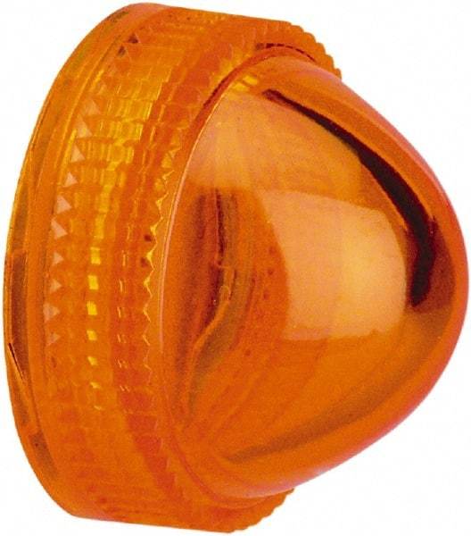 Schneider Electric - Round Pilot and Indicator Light Lens - Amber - USA Tool & Supply