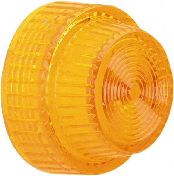 Schneider Electric - Round Pilot and Indicator Light Lens - Amber - USA Tool & Supply