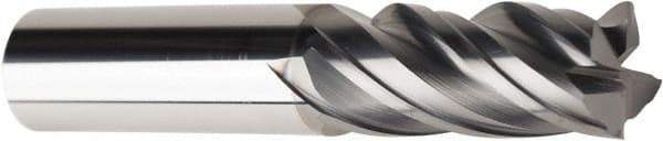 American Tool Service - 1", 1-3/4" LOC, 1" Shank Diam, 4" OAL, 4 Flute, Solid Carbide Square End Mill - Single End, AlCrN Finish, Spiral Flute, Variable° Helix, Centercutting, Right Hand Cut, Right Hand Flute - USA Tool & Supply