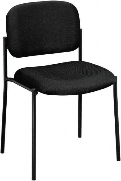 Basyx - Black Fabric Guest Stacker Chair - 21" Wide x 32" High - USA Tool & Supply