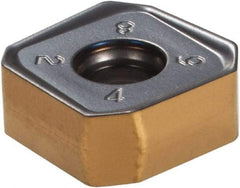 Iscar - S845 SXMU1606 RM Grade IC810 Carbide Milling Insert - AlTiN/TiN Finish, 0.3004" Thick, 0.6378" Inscribed Circle, 0.8mm Corner Radius - USA Tool & Supply