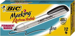 Bic - Black Permanent Marker - Fine Tip, AP Nontoxic Ink - USA Tool & Supply