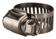 Value Collection - SAE Size 6, 3/8 to 7/8" Diam, Stainless Steel Worm Drive Clamp - 1/2" Wide, Material Grade 201 - USA Tool & Supply