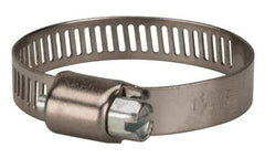 Value Collection - SAE Size 16, 1/2 to 1-1/2" Diam, Stainless Steel/Carbon Steel Worm Drive Clamp - 5/16" Wide, Material Grade 301 - USA Tool & Supply