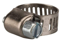 Value Collection - SAE Size 4, 1/4 to 5/8" Diam, Stainless Steel/Carbon Steel Worm Drive Clamp - 5/16" Wide, Material Grade 301 - USA Tool & Supply