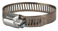 Value Collection - SAE Size 20, 3/4 to 1-3/4" Diam, Stainless Steel/Carbon Steel Worm Drive Clamp - 5/16" Wide, Material Grade 201 - USA Tool & Supply