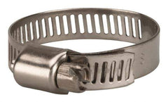 Value Collection - SAE Size 16, 1/2 to 1-1/2" Diam, Stainless Steel Worm Drive Clamp - 5/16" Wide, Material Grade 201 - USA Tool & Supply