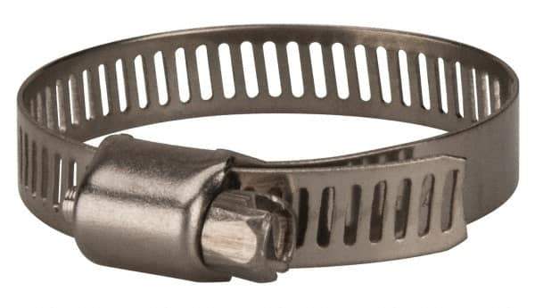 Value Collection - SAE Size 20, 3/4 to 1-3/4" Diam, Stainless Steel Worm Drive Clamp - 5/16" Wide, Material Grade 201 - USA Tool & Supply