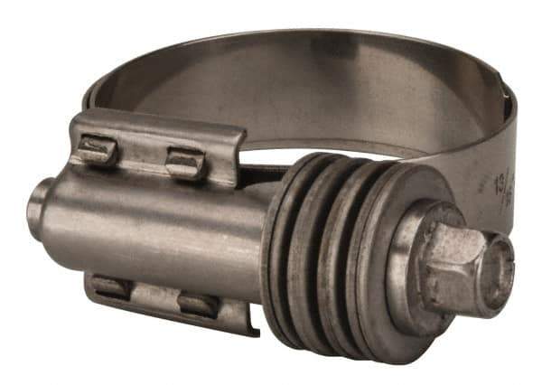 Value Collection - 13/16 to 1-3/4" Hose, 9/16" Wide x 0.6" Thick, Constant Torque Clamp - 13/16 to 1-3/4" Diam, Grade 301 & 410 Stainless Steel Screw - USA Tool & Supply