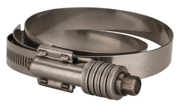 Value Collection - 6-1/4 to 7-1/8" Hose, 5/8" Wide x 0.7" Thick, Constant Torque Clamp - 6-1/4 to 7-1/8" Diam, Grade 301 & 410 Stainless Steel Screw - USA Tool & Supply