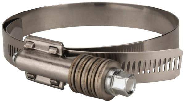 Value Collection - 3-3/4 to 4-5/8" Hose, 5/8" Wide x 0.7" Thick, Constant Torque Clamp - 3-3/4 to 4-5/8" Diam, Grade 304 Stainless Steel/Carbon Steel Screw - USA Tool & Supply