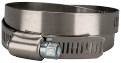 Value Collection - SAE Size 80, 3-1/2 to 5-1/2" Diam, Stainless Steel/Carbon Steel Worm Drive Clamp - 1/2" Wide, Material Grade 201 - USA Tool & Supply