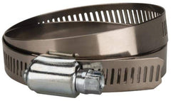 Value Collection - SAE Size 80, 3-1/2 to 5-1/2" Diam, Stainless Steel/Carbon Steel Worm Drive Clamp - 1/2" Wide, Material Grade 201 - USA Tool & Supply