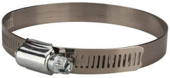 Value Collection - SAE Size 56, 3 to 4" Diam, Stainless Steel/Carbon Steel Worm Drive Clamp - 1/2" Wide, Material Grade 201 - USA Tool & Supply