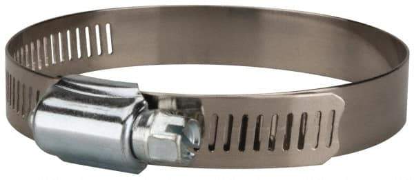 Value Collection - SAE Size 44, 2-1/4 to 3-1/4" Diam, Stainless Steel/Carbon Steel Worm Drive Clamp - 1/2" Wide, Material Grade 201 - USA Tool & Supply