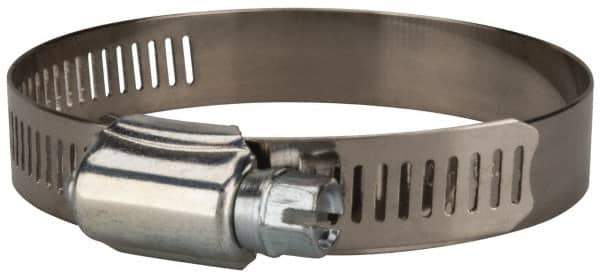 Value Collection - SAE Size 40, 2 to 3" Diam, Stainless Steel/Carbon Steel Worm Drive Clamp - 1/2" Wide, Material Grade 201 - USA Tool & Supply