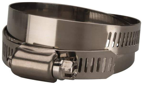 Value Collection - SAE Size 72, 3 to 5" Diam, Stainless Steel Worm Drive Clamp - 1/2" Wide, Material Grade 201 - USA Tool & Supply