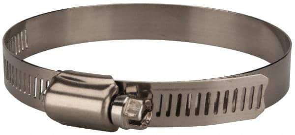 Value Collection - SAE Size 52, 2-3/4 to 3-3/4" Diam, Stainless Steel Worm Drive Clamp - 1/2" Wide, Material Grade 201 - USA Tool & Supply