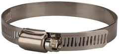 Value Collection - SAE Size 52, 2-3/4 to 3-3/4" Diam, Stainless Steel Worm Drive Clamp - 1/2" Wide, Material Grade 201 - USA Tool & Supply