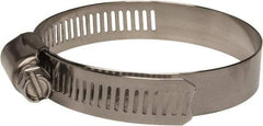 Value Collection - SAE Size 40, 2 to 3" Diam, Stainless Steel Worm Drive Clamp - 1/2" Wide, Material Grade 201 - USA Tool & Supply