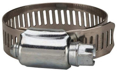 Value Collection - SAE Size 20, 3/4 to 1-3/4" Diam, Stainless Steel/Carbon Steel Worm Drive Clamp - 1/2" Wide, Material Grade 201 - USA Tool & Supply